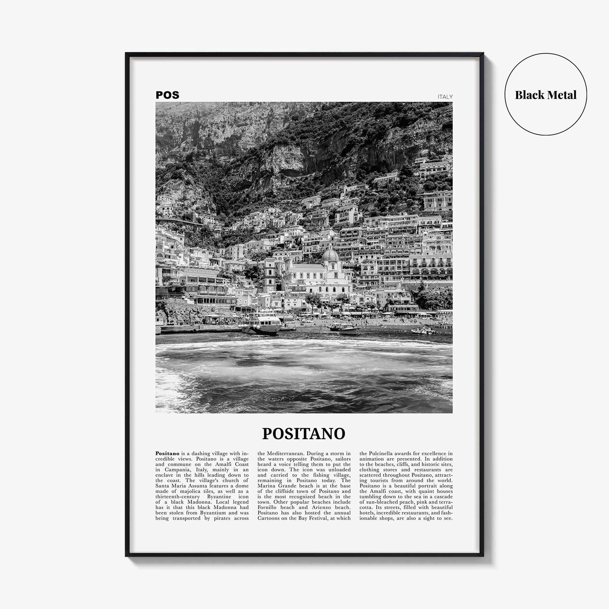 Positano Print Black and White No 2, Positano Wall Art, Positano Poster, Positano Photo, Positano Decor, Italy, Italia, Amalfi, Salerno