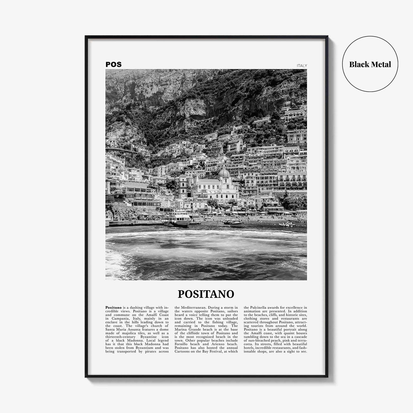Positano Print Black and White No 2, Positano Wall Art, Positano Poster, Positano Photo, Positano Decor, Italy, Italia, Amalfi, Salerno