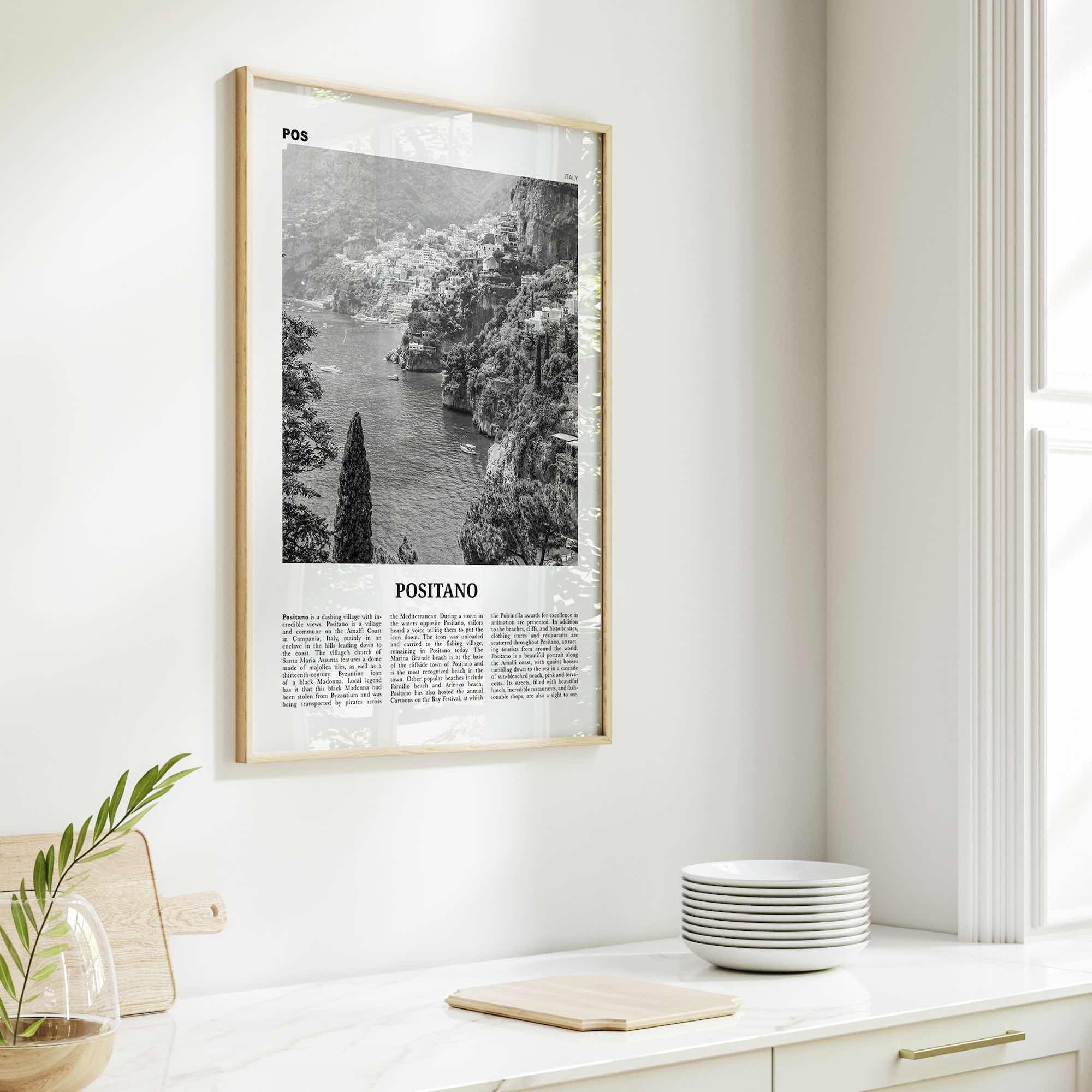 Positano Print Black and White No 3, Positano Wall Art, Positano Poster, Positano Photo, Positano Decor, Italy, Italia, Amalfi, Salerno