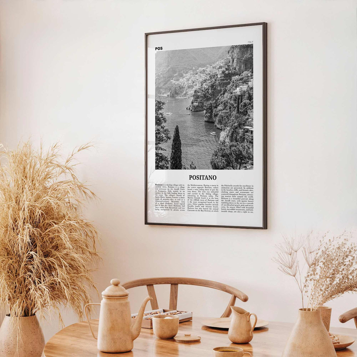 Positano Print Black and White No 3, Positano Wall Art, Positano Poster, Positano Photo, Positano Decor, Italy, Italia, Amalfi, Salerno