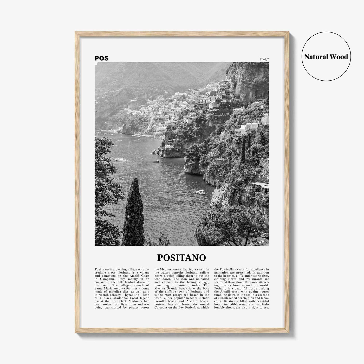 Positano Print Black and White No 3, Positano Wall Art, Positano Poster, Positano Photo, Positano Decor, Italy, Italia, Amalfi, Salerno