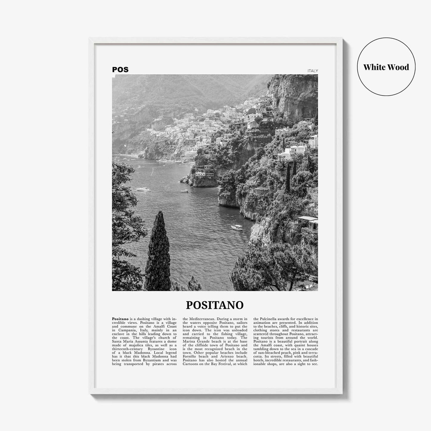 Positano Print Black and White No 3, Positano Wall Art, Positano Poster, Positano Photo, Positano Decor, Italy, Italia, Amalfi, Salerno