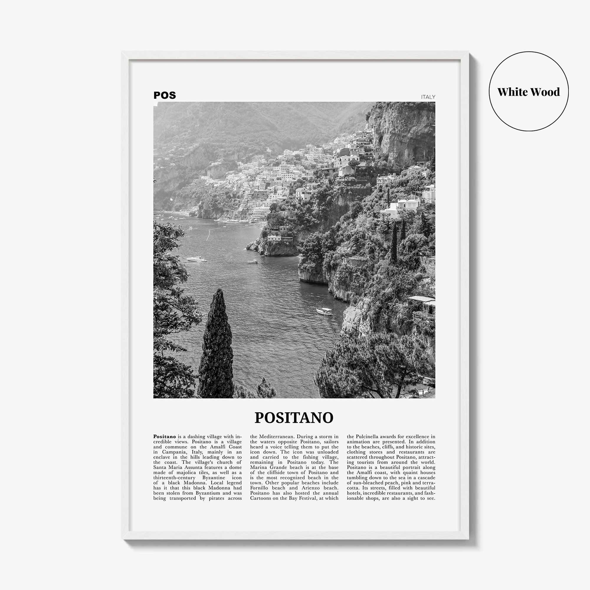 Positano Print Black and White No 3, Positano Wall Art, Positano Poster, Positano Photo, Positano Decor, Italy, Italia, Amalfi, Salerno
