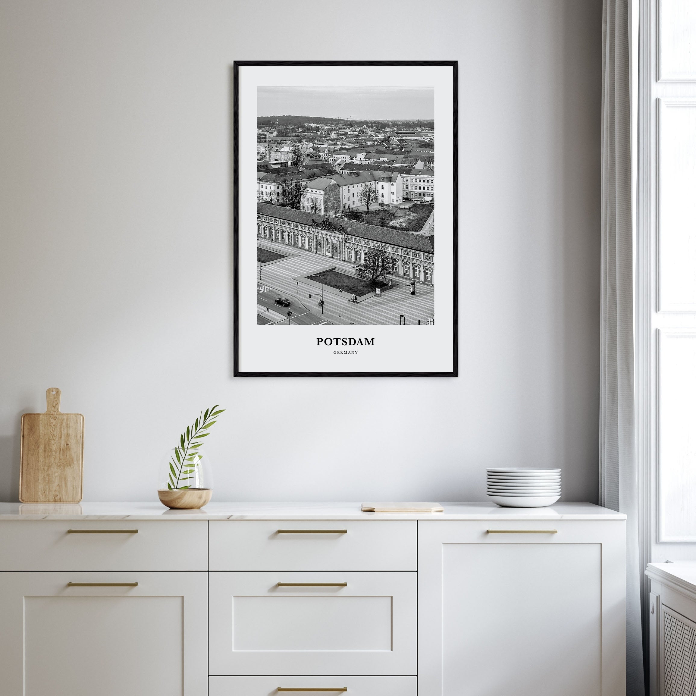 Potsdam Portrait B&W Poster