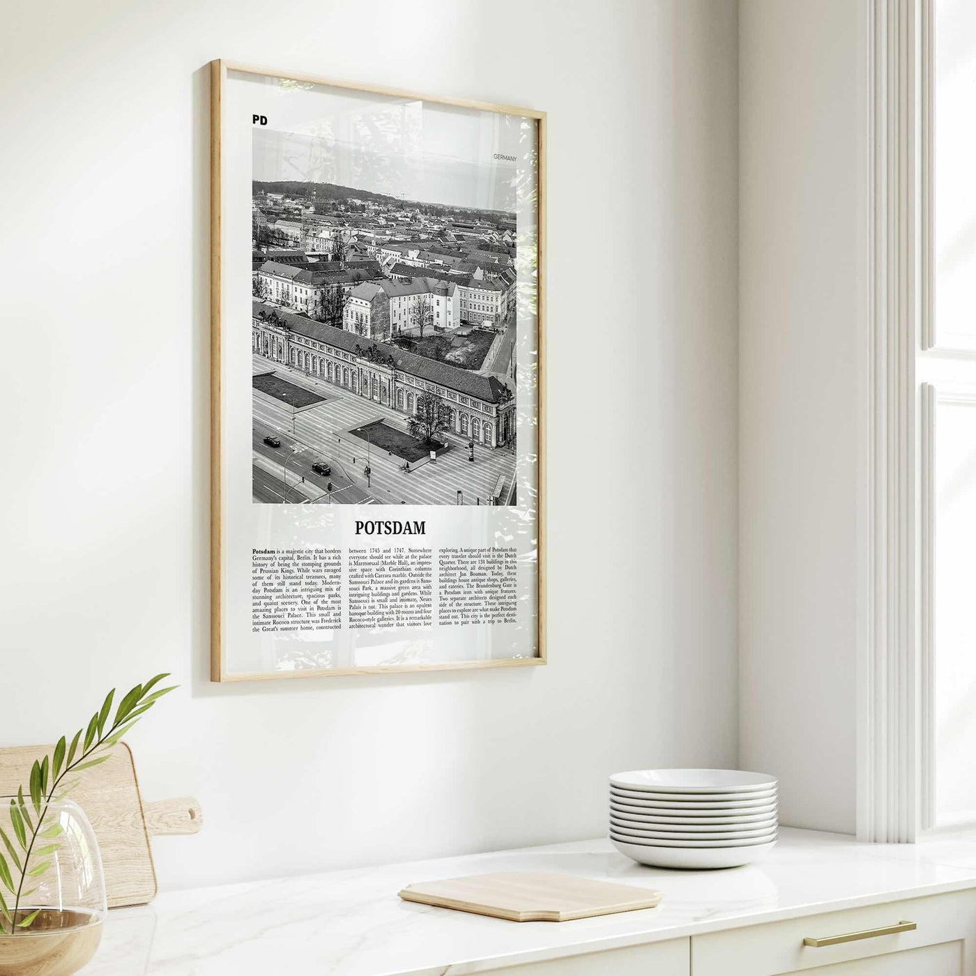 Potsdam Print Black and White, Potsdam Wall Art, Potsdam Poster, Potsdam Photo, Potsdam Wall Décor, Brandenburg, Germany, Deutschland