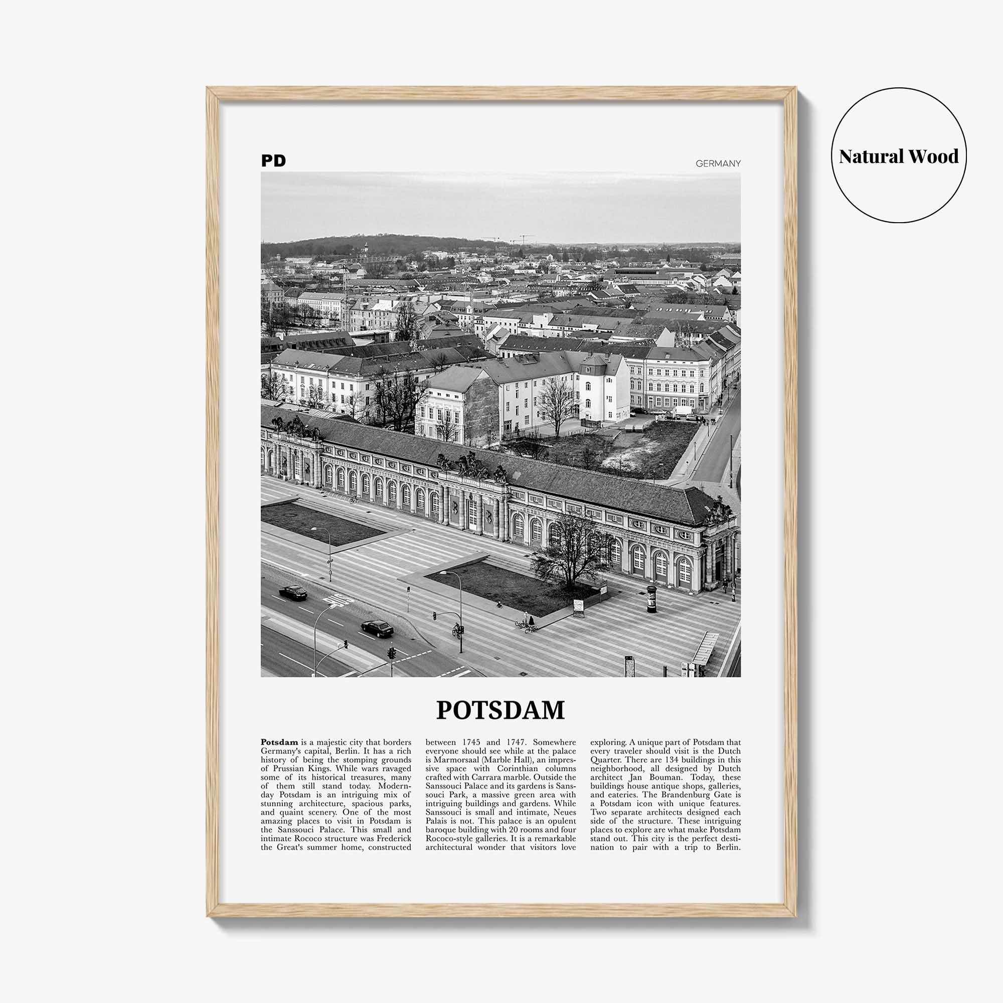 Potsdam Print Black and White, Potsdam Wall Art, Potsdam Poster, Potsdam Photo, Potsdam Wall Décor, Brandenburg, Germany, Deutschland