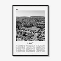 Poway Print Black and White No 1, Poway Wall Art, Poway Poster, Poway Photo, Poway Wall Décor, Poway Map, California, USA
