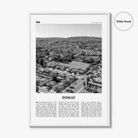 Poway Print Black and White No 1, Poway Wall Art, Poway Poster, Poway Photo, Poway Wall Décor, Poway Map, California, USA