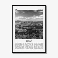 Poway Print Black and White No 2, Poway Wall Art, Poway Poster, Poway Photo, Poway Wall Décor, Poway Map, California, USA