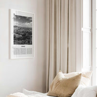 Poway Print Black and White No 2, Poway Wall Art, Poway Poster, Poway Photo, Poway Wall Décor, Poway Map, California, USA