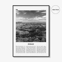 Poway Print Black and White No 2, Poway Wall Art, Poway Poster, Poway Photo, Poway Wall Décor, Poway Map, California, USA