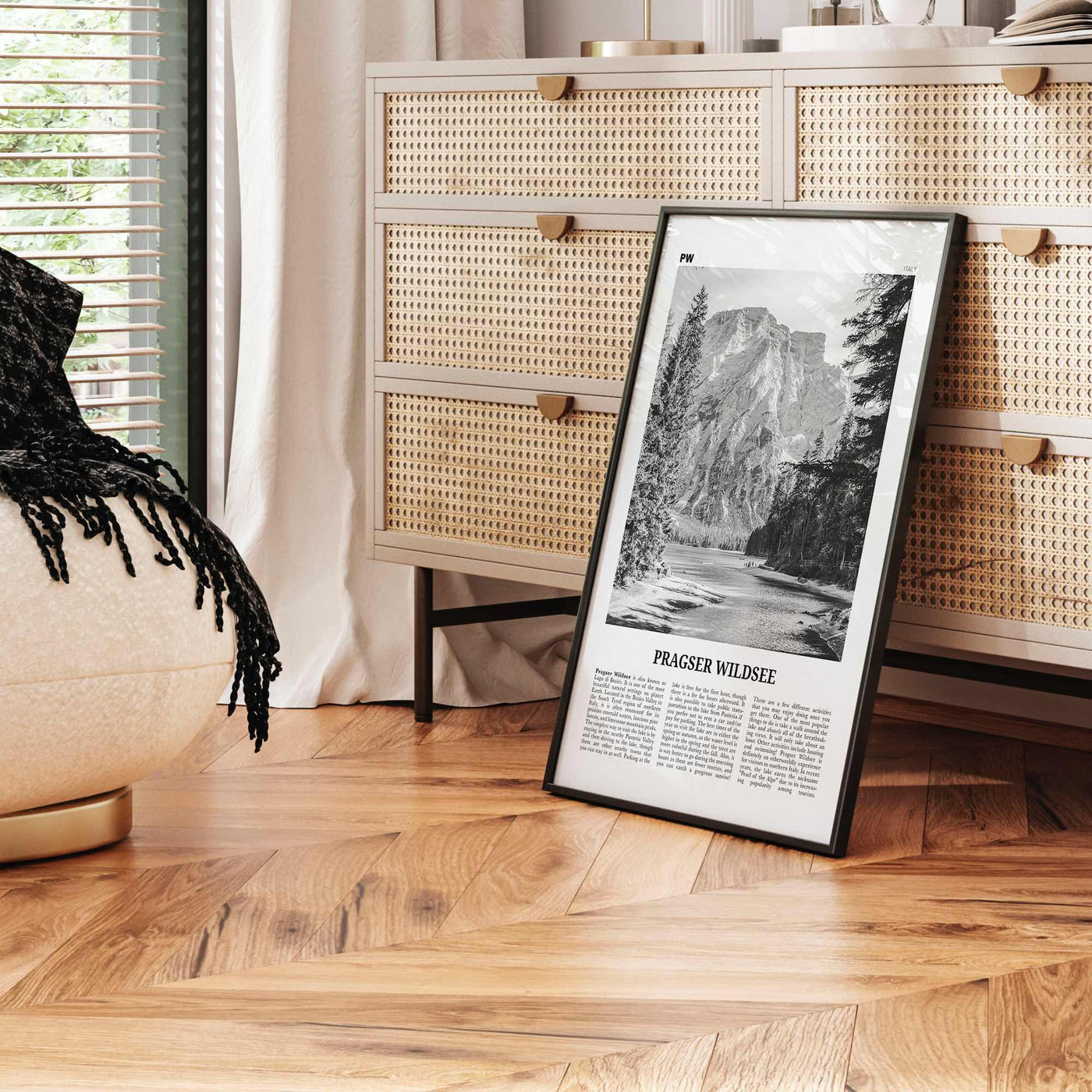 Pragser Wildsee Print Black and White, Pragser Wildsee Wall Art, Pragser Wildsee Photo, Lake Prags, Lake Braies, Prags Dolomites Tyrol Italy