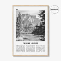 Pragser Wildsee Print Black and White, Pragser Wildsee Wall Art, Pragser Wildsee Photo, Lake Prags, Lake Braies, Prags Dolomites Tyrol Italy