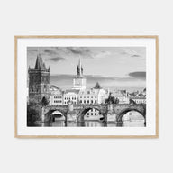 Prague Landscape B&W Poster