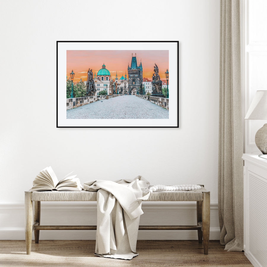 Prague Landscape Color Poster