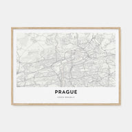 Prague Map Landscape Poster