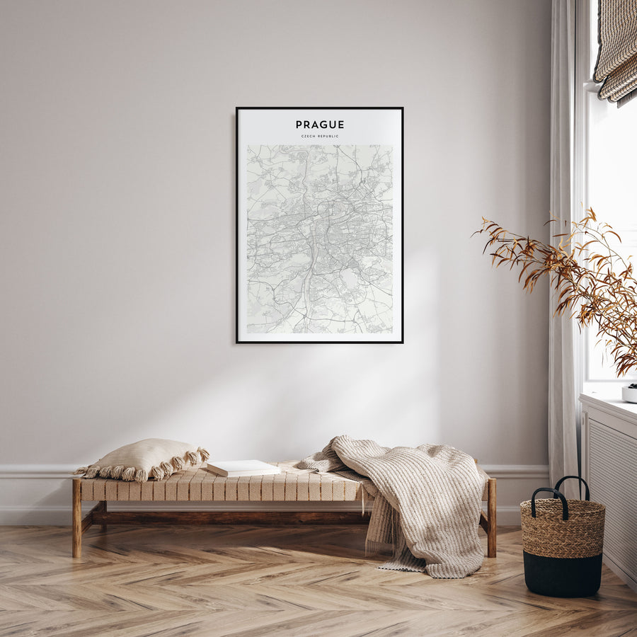 Prague Map Portrait Poster