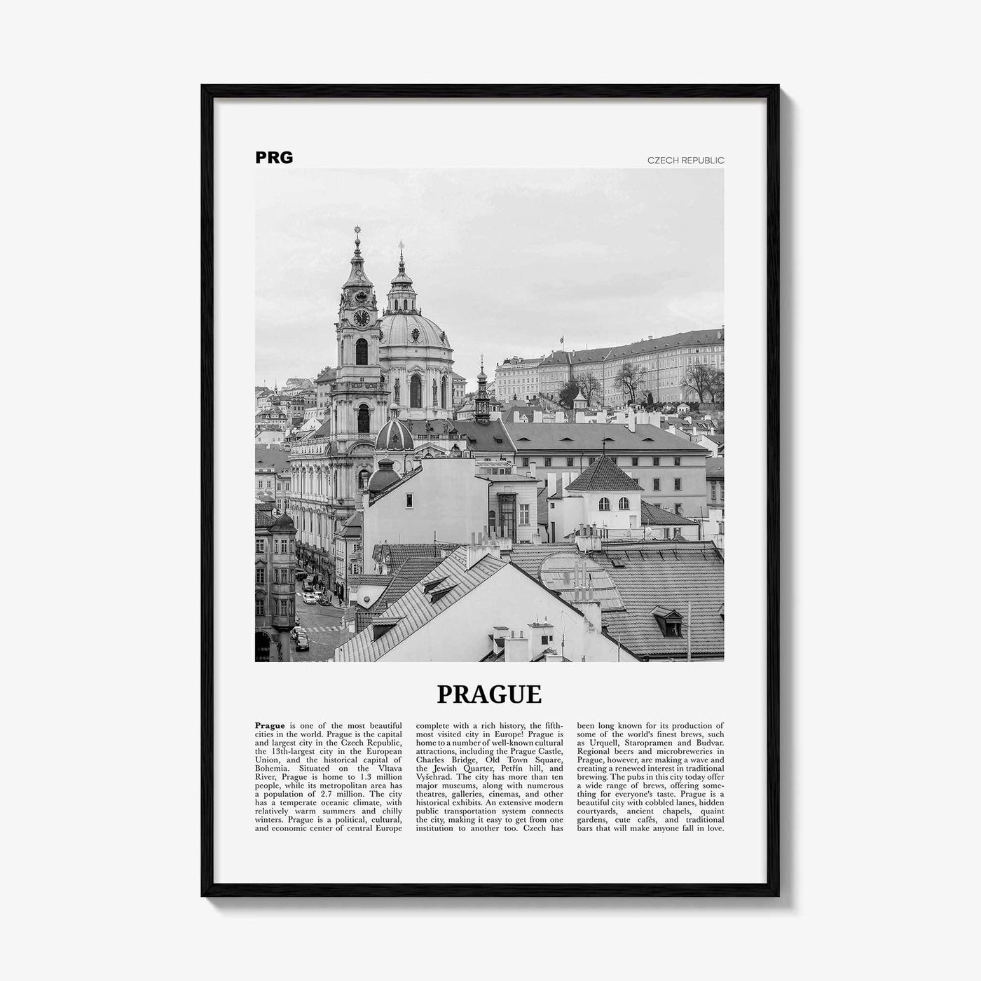 Prague Print Black and White No 2, Prague Wall Art, Prague Poster, Prague Photo, Prague Decor, Prag, Czech Republic, Praha, Czechia