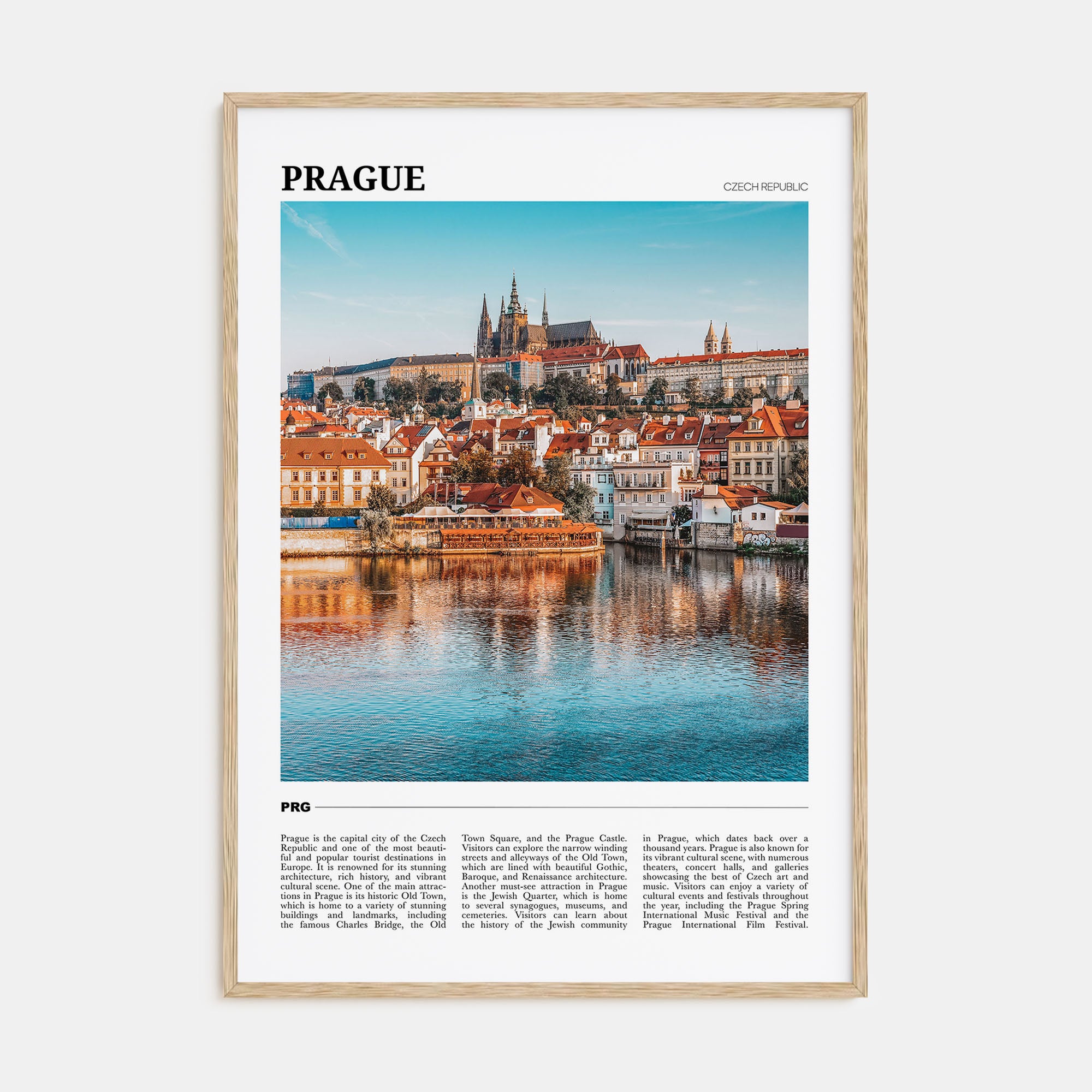 Prague Travel Color Poster