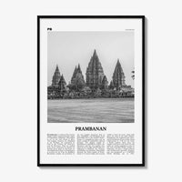 Prambanan Print Black and White, Prambanan Wall Art, Prambanan Poster, Prambanan Photo, Prambanan Wall Décor, Prambanan Map, Indonesia