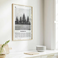 Prambanan Print Black and White, Prambanan Wall Art, Prambanan Poster, Prambanan Photo, Prambanan Wall Décor, Prambanan Map, Indonesia