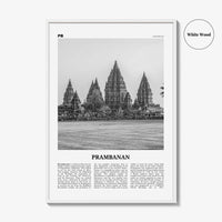 Prambanan Print Black and White, Prambanan Wall Art, Prambanan Poster, Prambanan Photo, Prambanan Wall Décor, Prambanan Map, Indonesia