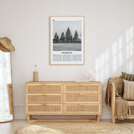 Prambanan Travel B&W Poster