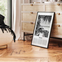 Praslin Print Black and White, Praslin Wall Art, Praslin Poster, Praslin Photo, Praslin Wall Décor, Praslin Map, Seychelles