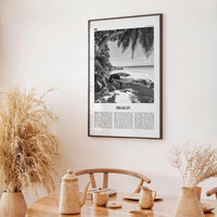 Praslin Print Black and White, Praslin Wall Art, Praslin Poster, Praslin Photo, Praslin Wall Décor, Praslin Map, Seychelles