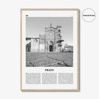 Prato Print Black and White, Prato Wall Art, Prato Poster, Prato Photo, Prato Wall Décor, Prato Map, Italy
