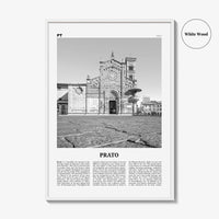 Prato Print Black and White, Prato Wall Art, Prato Poster, Prato Photo, Prato Wall Décor, Prato Map, Italy
