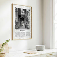 Prattville Print Black and White, Prattville Wall Art, Prattville Poster, Prattville Photo, Prattville Map, Alabama, USA