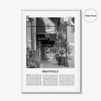 Prattville Print Black and White, Prattville Wall Art, Prattville Poster, Prattville Photo, Prattville Map, Alabama, USA