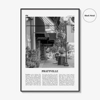 Prattville Print Black and White, Prattville Wall Art, Prattville Poster, Prattville Photo, Prattville Map, Alabama, USA