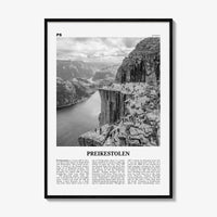 Preikestolen Print Black and White, Preikestolen Wall Art, Preikestolen Poster, Preikestolen Photo, Preikestolen Décor, Norway