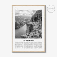 Preikestolen Print Black and White, Preikestolen Wall Art, Preikestolen Poster, Preikestolen Photo, Preikestolen Décor, Norway