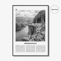 Preikestolen Print Black and White, Preikestolen Wall Art, Preikestolen Poster, Preikestolen Photo, Preikestolen Décor, Norway