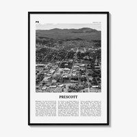 Prescott Print Black and White, Prescott Wall Art, Prescott Poster, Prescott Photo, Prescott Wall Décor, Prescott Map, Arizona, USA