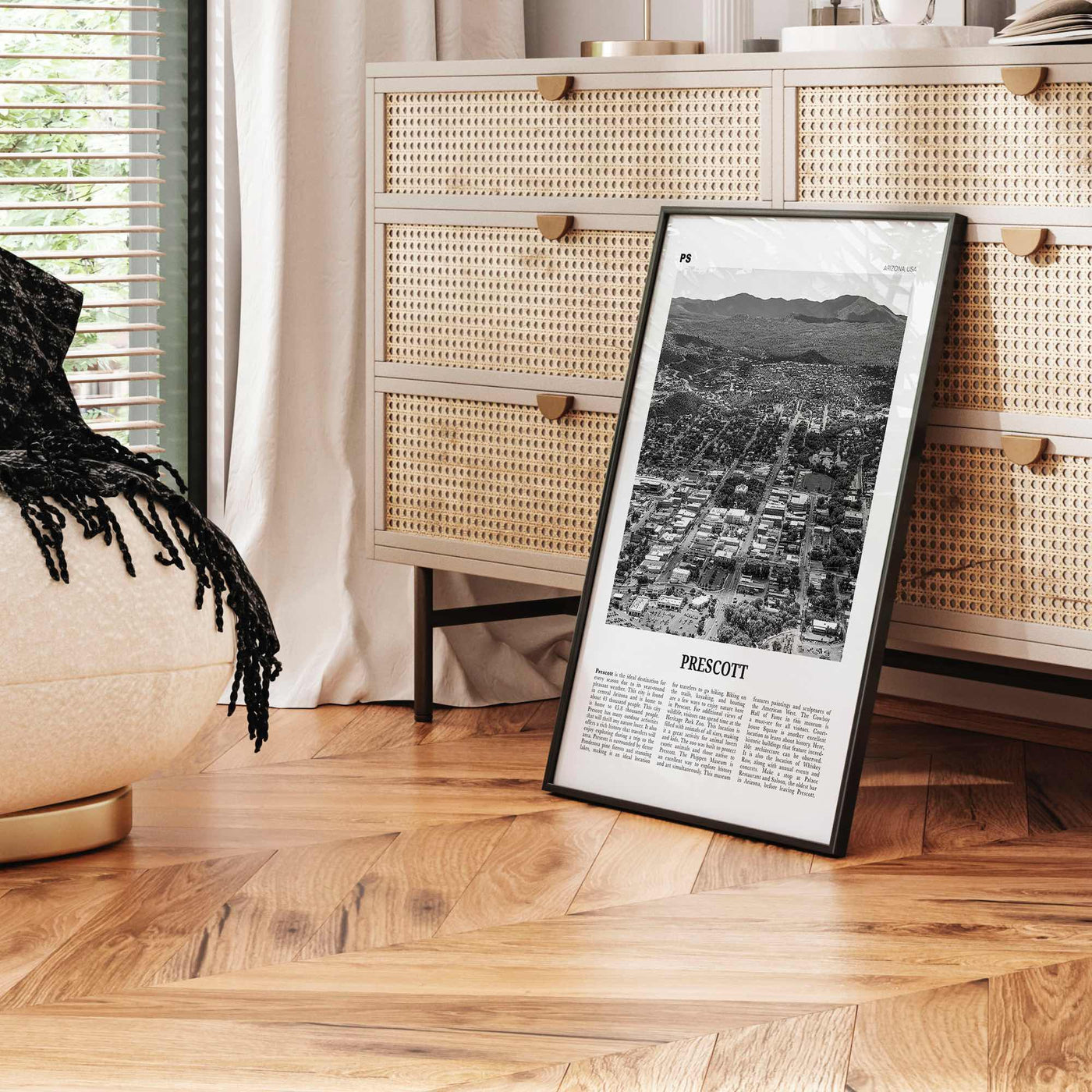 Prescott Print Black and White, Prescott Wall Art, Prescott Poster, Prescott Photo, Prescott Wall Décor, Prescott Map, Arizona, USA