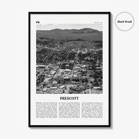 Prescott Print Black and White, Prescott Wall Art, Prescott Poster, Prescott Photo, Prescott Wall Décor, Prescott Map, Arizona, USA