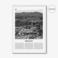 Prescott Print Black and White, Prescott Wall Art, Prescott Poster, Prescott Photo, Prescott Wall Décor, Prescott Map, Arizona, USA