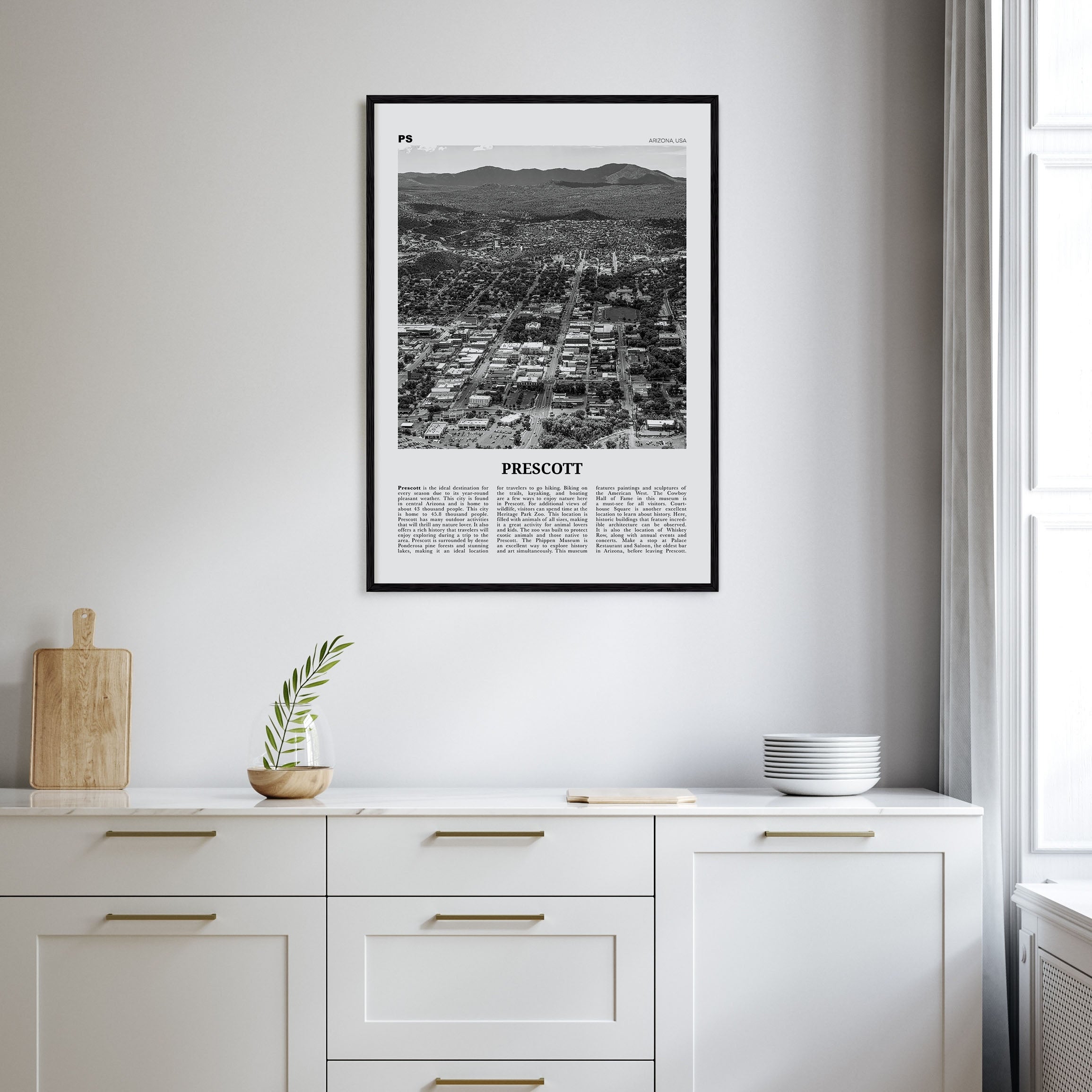 Prescott Travel B&W Poster