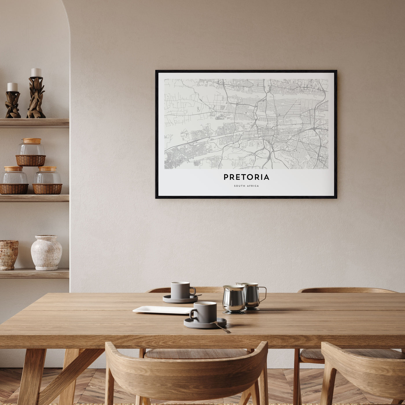Pretoria Map Landscape Poster