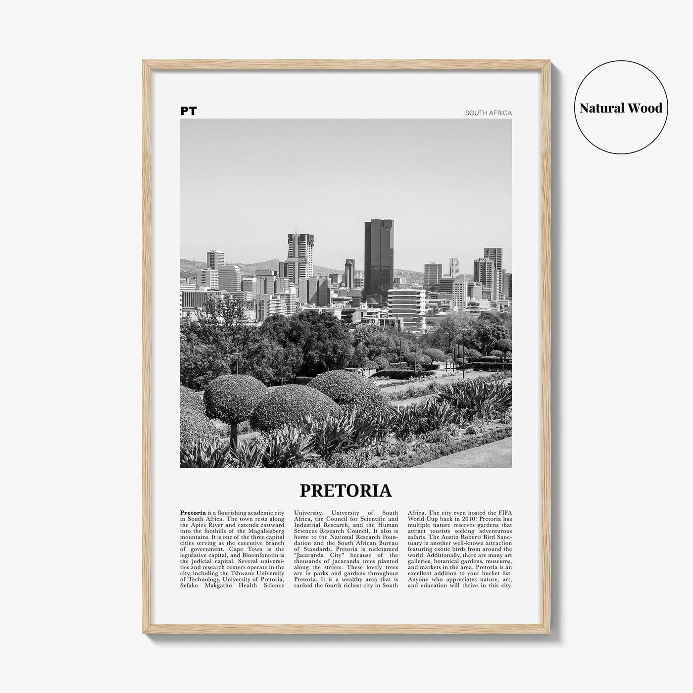 Pretoria Print Black and White, Pretoria Wall Art, Pretoria Poster, Pretoria Photo, Pretoria Wall Décor, South Africa, Gauteng