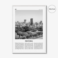 Pretoria Print Black and White, Pretoria Wall Art, Pretoria Poster, Pretoria Photo, Pretoria Wall Décor, South Africa, Gauteng
