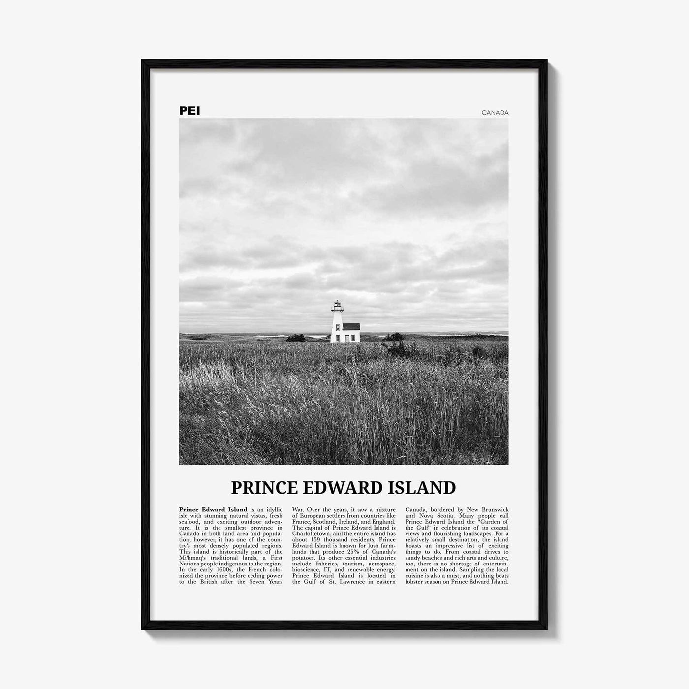 Prince Edward Island Print Black and White, Prince Edward Island Wall Art, Prince Edward Island Poster, Prince Edward Island Photo, Canada