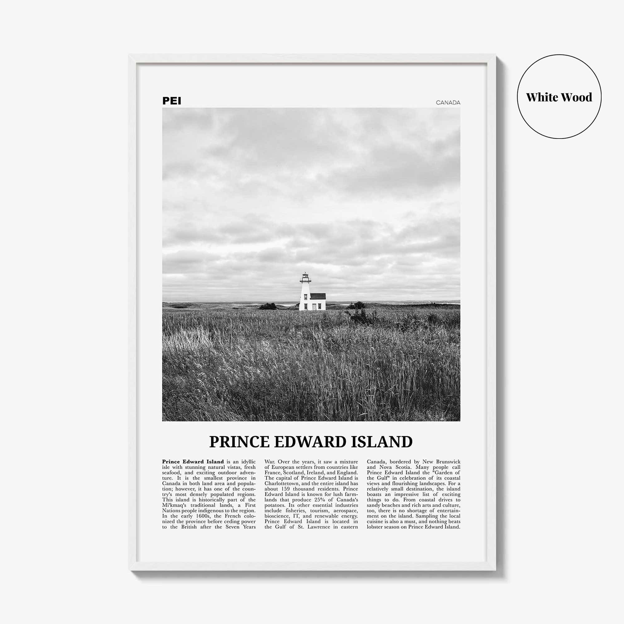 Prince Edward Island Print Black and White, Prince Edward Island Wall Art, Prince Edward Island Poster, Prince Edward Island Photo, Canada