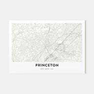 Princeton Map Landscape Poster