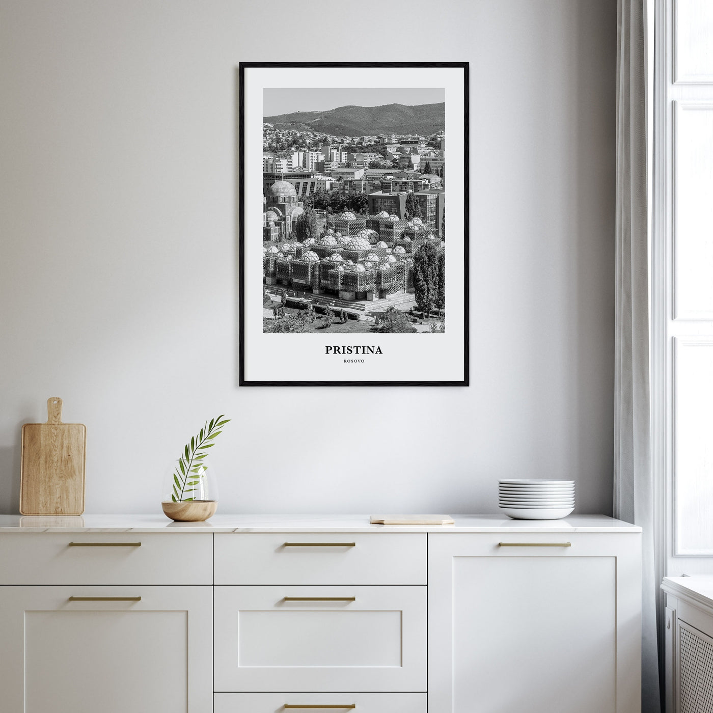 Pristina Portrait B&W Poster