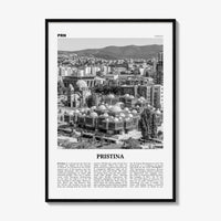 Pristina Print Black and White, Pristina Wall Art, Pristina Poster, Pristina Photo, Pristina Décor, Prishtina, Prishtinë, Priština, Kosovo